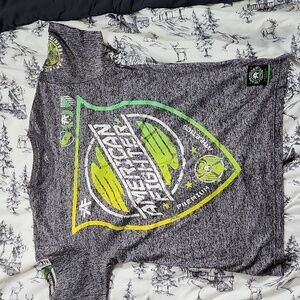 American Fighter, large, gray/black with yellow/green
